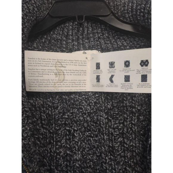 Standun Irish Wool Sweater Full Zip Cardigan - Picture 6 of 16